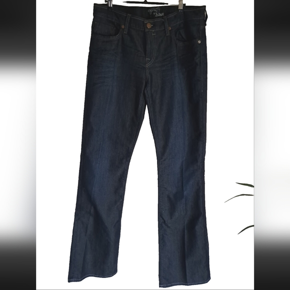 Mavi Womens Jeans 32Wx36L Mid Rise Classic Boot Cut Stretch Dark Blue Molly - Picture 3 of 11